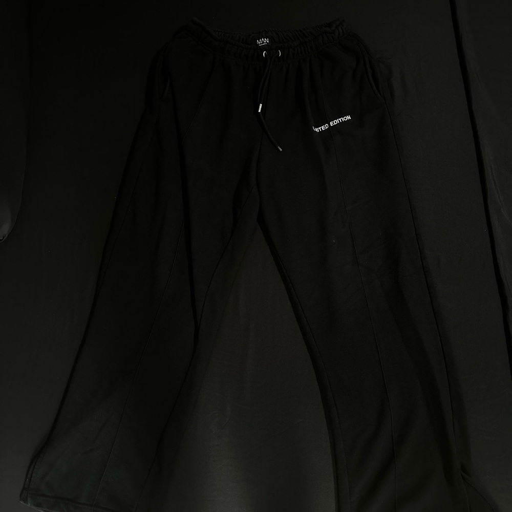 Relaxed Loopback Split Hem Sweatpants - image 1